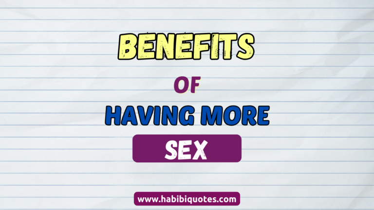 BENEFITS OF HAVING MORE SEX