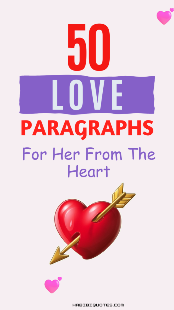 Touching Love Paragraphs For Her From The Heart