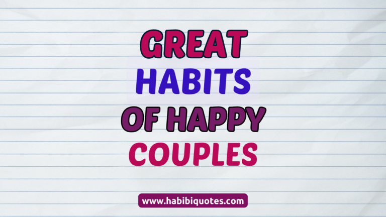 Habits of Happy Couples