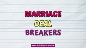 Marriage Deal Breakers