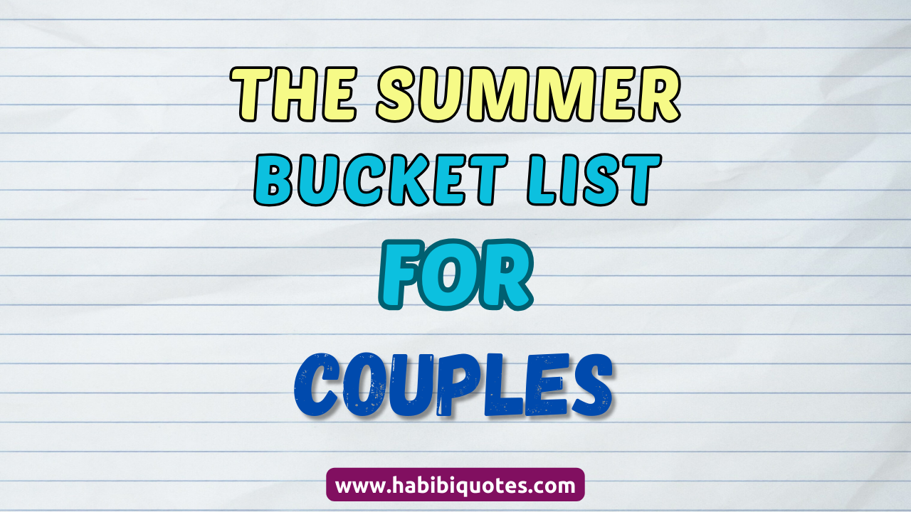 Summer Bucket List For Couples