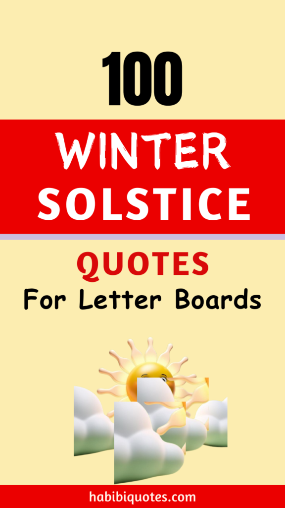 winter solstice For Letter Boards