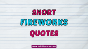 Short Fireworks Quotes