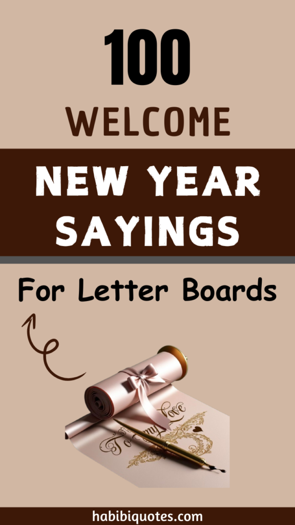 Welcome New Year Sayings For Letter Boards