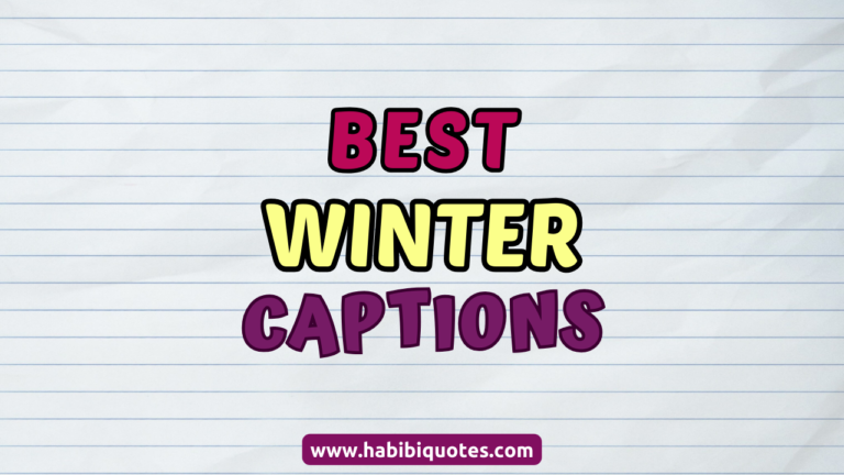 Best Winter Captions