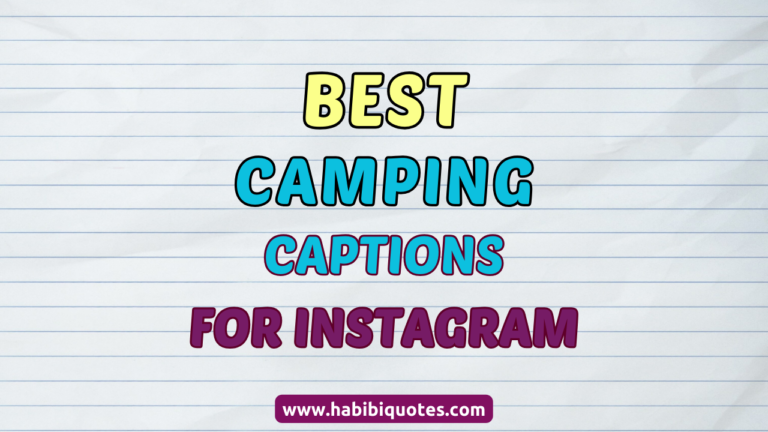 Camping Captions for Instagram