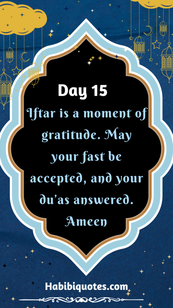 Ramadan Day 15